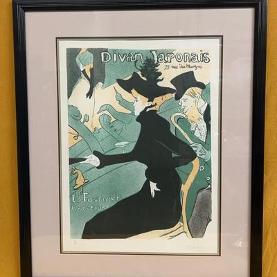 'Divan Japonais' Lithograph poster by Toulouse-Lautrec 