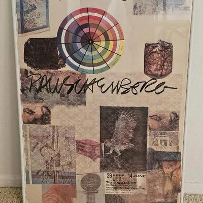 Robert Rauschenberg "The Tate Gallery" 1977 Exhibition Poster – Framed Vintage Art Print