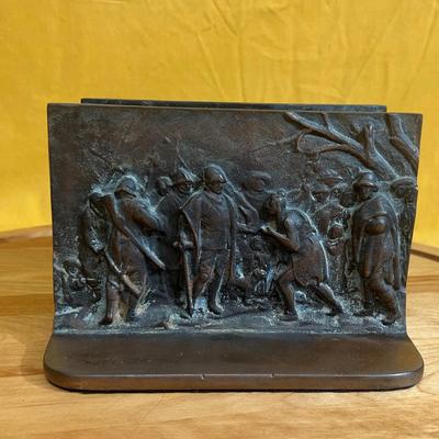 Solid Bronze bookends depicting Spanish Conquistadors 1925