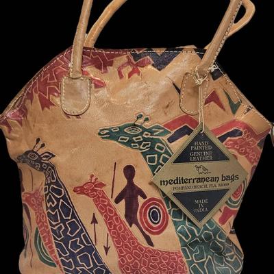 Handcrafted Genuine Leather Mediterranean Bag New W/tags
