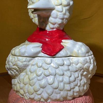 Vintage ceramic Big Bird cookie jar from Sesame Street