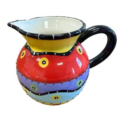 Belle Casa by Ganz Hand-Painted Ceramic Pitcher