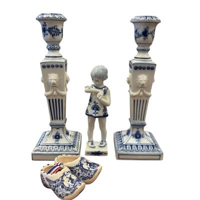 Royal Copenhagen Set Of Blue Decor Collectibles