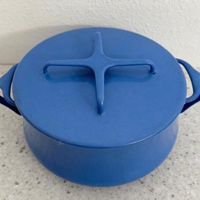 Dansk France Blue Enamel Baking Dish With Lid