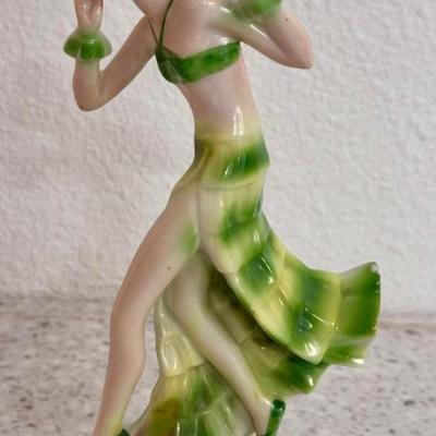 Vintage Germany Art Deco Porcelain Dancing Girl Figurine 8457