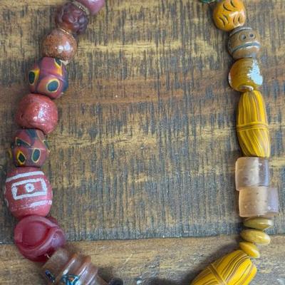 Vintage African Trade Bead 14" Necklace