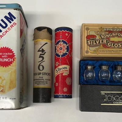 Eclectic Lot - Steven Kaleidoscope, Toscany Collection Japan Salts, Kingsford Starch. Pick Up Sticks
