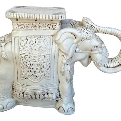 Stamped Mexico Resin Elephant 17 Inch Plant Stand