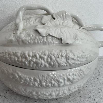 Made In Italy For Tiffany Vintage Melon Soup Toureen With Lid No Ladel