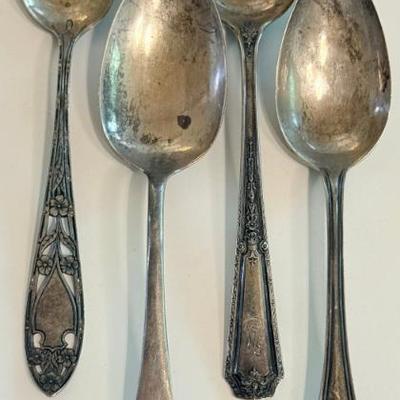 (4) Sterling Silver Antique Spoons - Weight 70.41 Grams