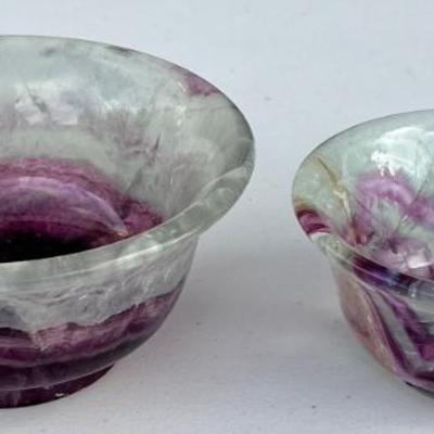 Small Pair Of Natural Flourite Bowls
Small Pair Of Natural Flourite Bowls