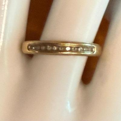 Vintage 14K Gold & Diamond Ring Size 6.5 - Total Weight 2.97 Grams