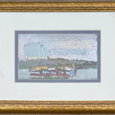 Nicolas De Stael Rosny Boat Print In Custom Gold Tone Frame