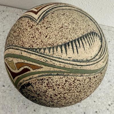 Native American Sand Art Pottery Seed Pot