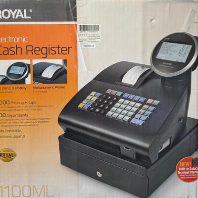 Royal Alpha 1100ML Electronic Cash Register 10 Line LCD Display Built In DataCap Terminal For Credit Cards