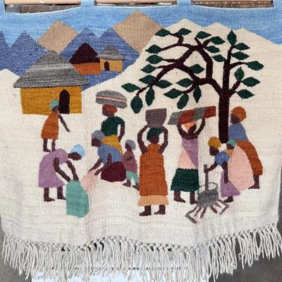 Hatooa Mose Mosali LTD 100 Percent Mohair Tapestry Africa Weaver Masamuel With Original Tag And Paperwork
