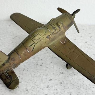 Vintage Solid Brass Model Airplane