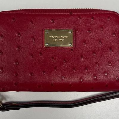 Small Red Michael Kors Leather Wallet Vietnam