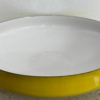 Dansk Denmark Yellow Enamel Paella Pot