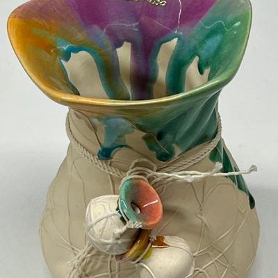 Aruba Marked Colorful Glazed Ceramic Vase