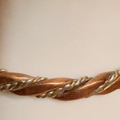 Vintage Sergio Lub Twist Copper Bracelet