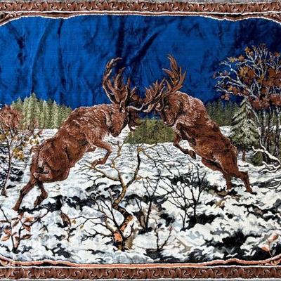 Vintage Woven Elk Tapestry
Vintage Woven Elk Tapestry