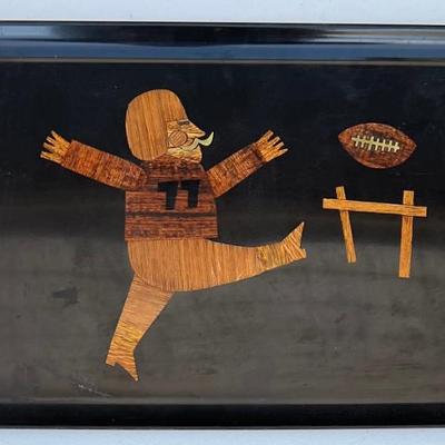 MCM Couroc Wood Inlay Serving Tray