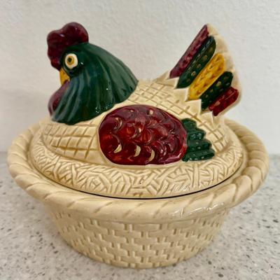Metlox Poppy Trail Rooster Lidded Casserole Dish (as Is)