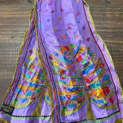 Laurel Birch Silk Animal Scarf With Original Tag