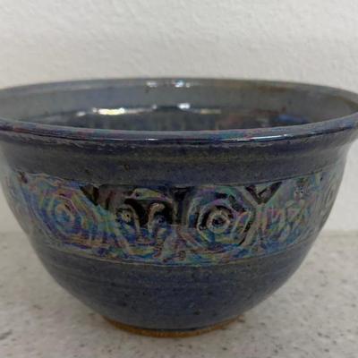 Mackinnell Studio Iridescent Blue Pottery Bowl
