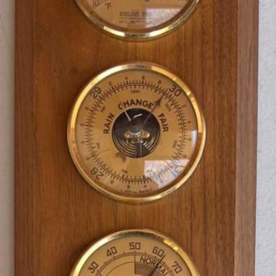 Highline West Littleton Colorado Weather Instrument Wall Hanging Made In France
