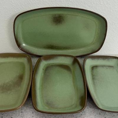 (4) Frankoma Prairie Square Serving Dishes