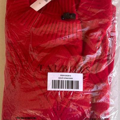 Talbots Ladies Medium Red Sweater Sealed In Original Plastic
