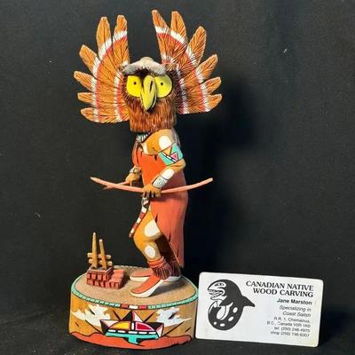 Native American Art - Canadian Native Wood Carving By Jane Marston