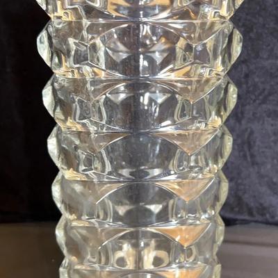 Vintage Liminarc Windsor Geometric Glass Vase