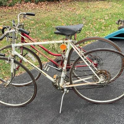 Vintage Peugeot And Schwinn Bikes