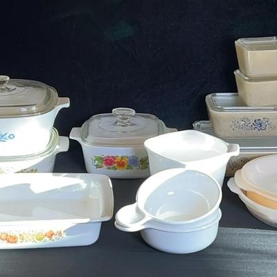 Corningware And Pyrex Dishes