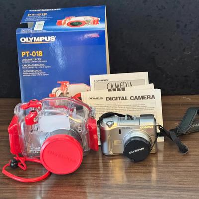 Olympus Camedia Camera With Underwater Case