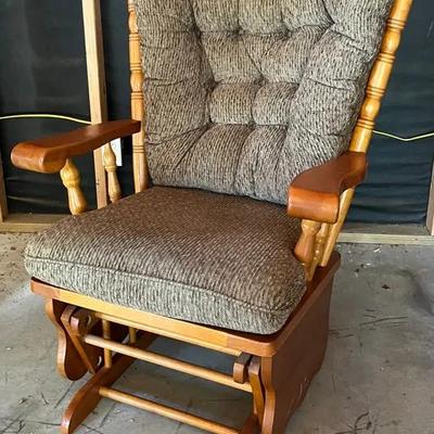 Best Chairs Inc. Light Wooden Glider Rocker  