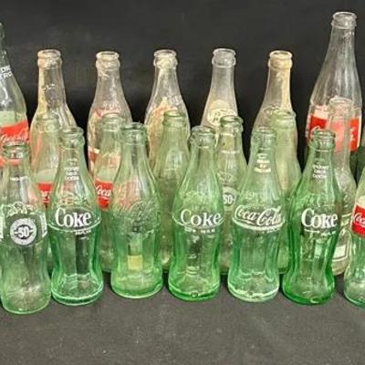 Assorted Glass Soda Bottles- Coke, Pepsi, Barq’s 