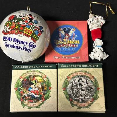 Disney Ornaments 2000, 2001, 1990 Disney Cast Christmas Party