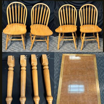 Tile-Top Table And (4) Chairs