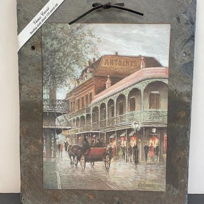 Slate Roofing Tile With Watercolor Print