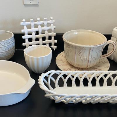 Ivory Colored Ceramic Decor