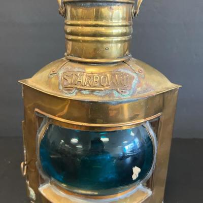 Vintage Brass And Copper Nautical Lantern