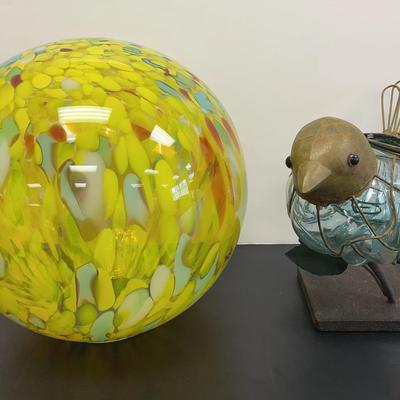 HQT Glass Decor & Decorative Glass Bird Candle Holder