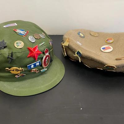 Pair Of Caps With Travel Pins