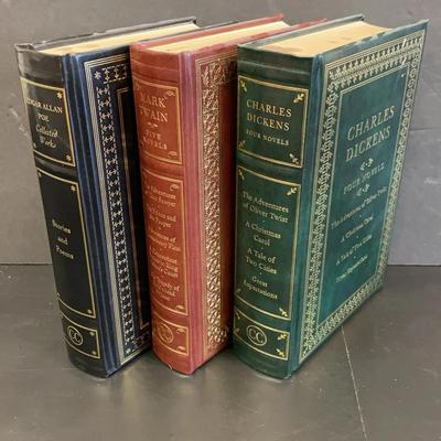 Canterbury Classics 3 Volume Leather Bound Set - Dickens, Poe & Twain