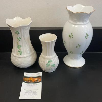 Trio Of Vases Baleek & Tara