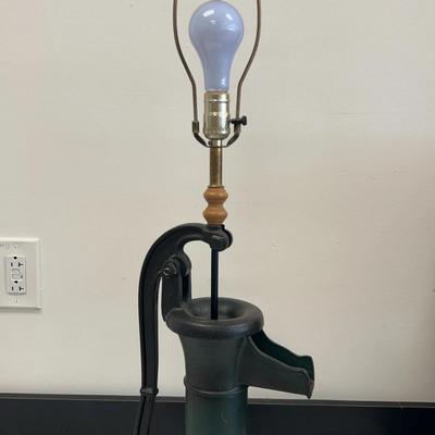 Cast Iron Hand Pump Converted To A Lamp